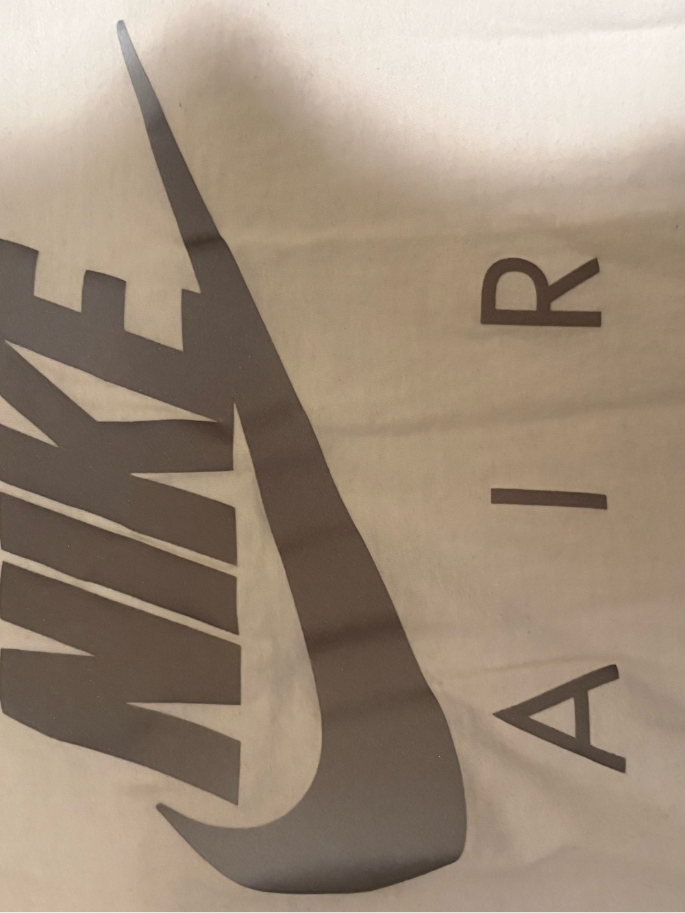 Nike white Crew Neck T-Shirt with Subtle Gray Print - Picture 3 of 5
